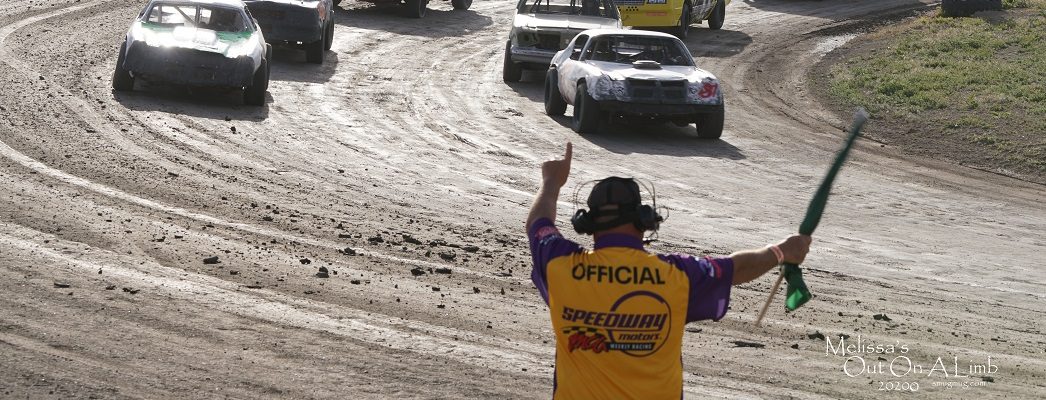 An Elko County Auto Racing community race track in Elko, Nevada.