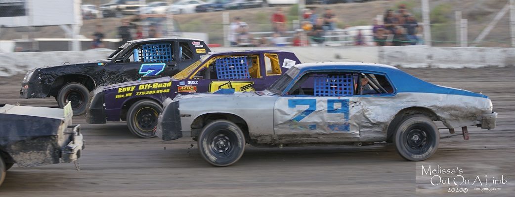 An Elko County Auto Racing community race track in Elko, Nevada.