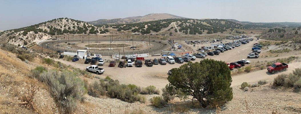 An Elko County Auto Racing community race track in Elko, Nevada.