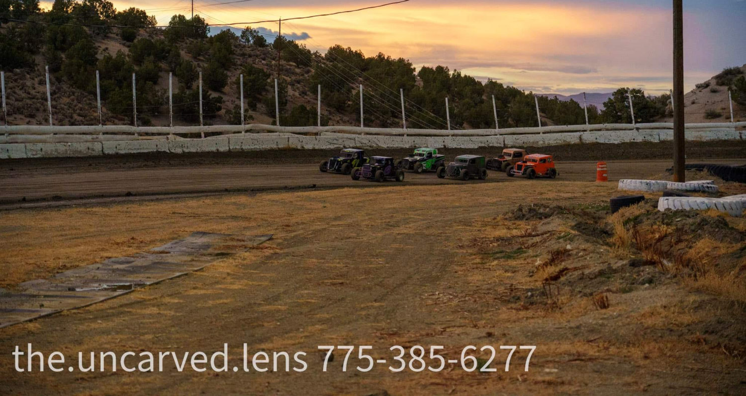 An Elko County Auto Racing community race track in Elko, Nevada.