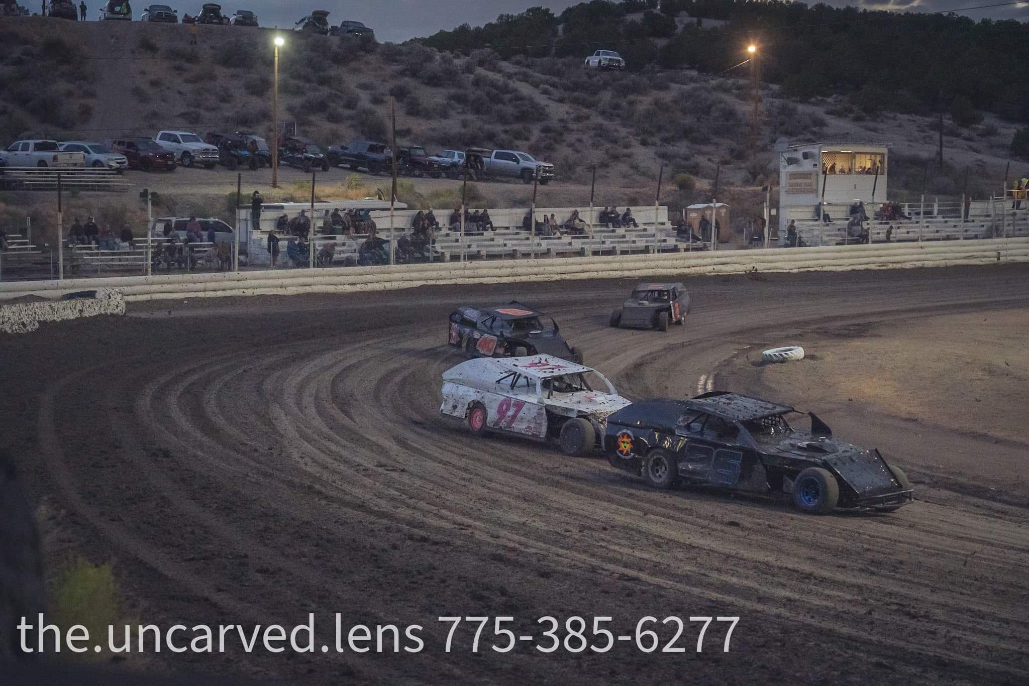 An Elko County Auto Racing community race track in Elko, Nevada.