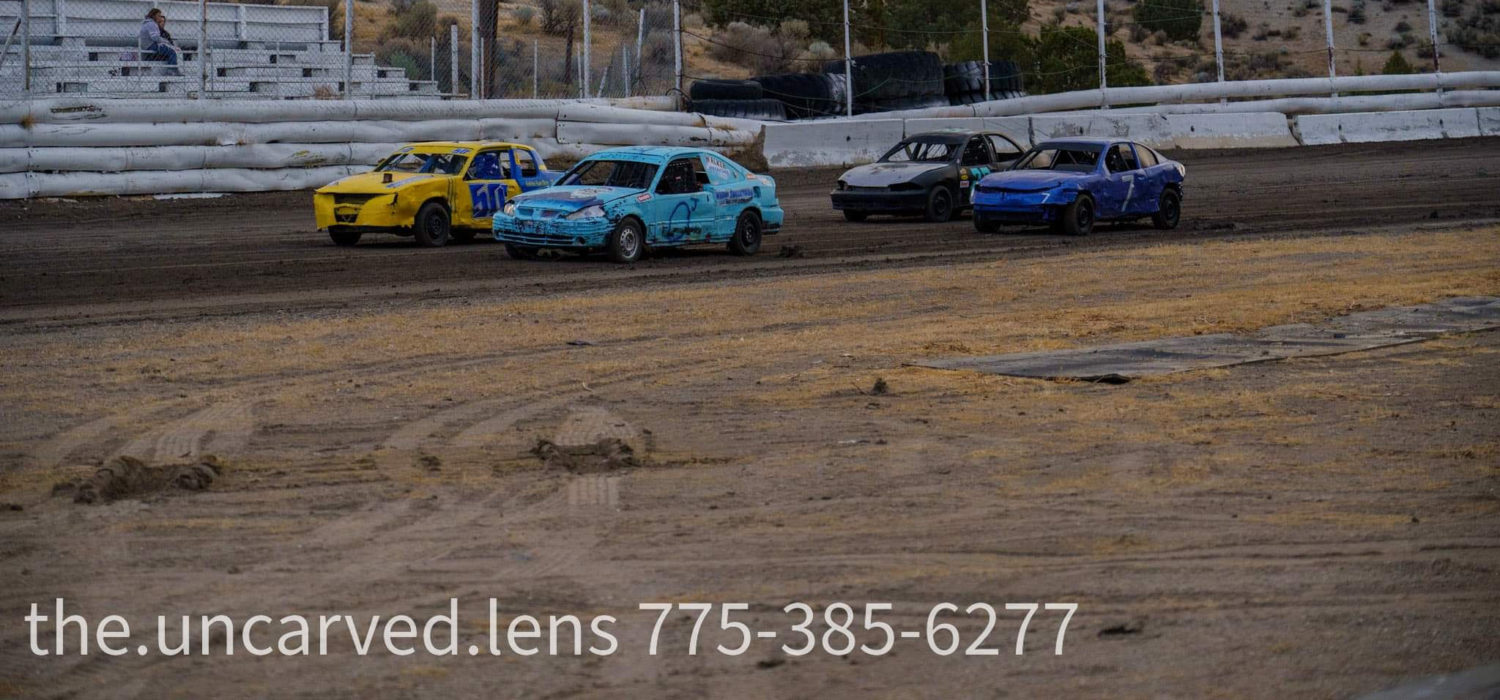 An Elko County Auto Racing community race track in Elko, Nevada.