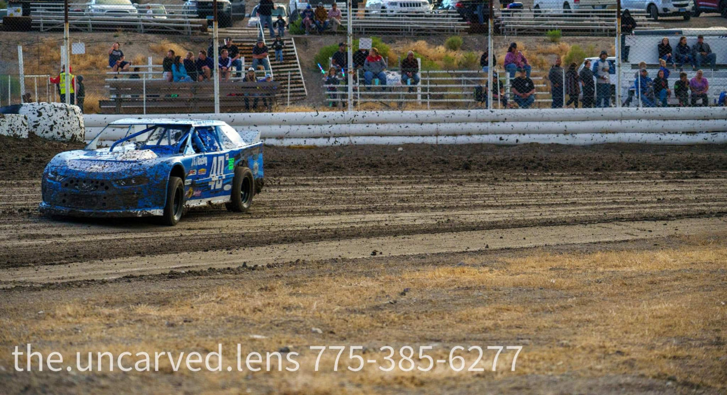 An Elko County Auto Racing community race track in Elko, Nevada.